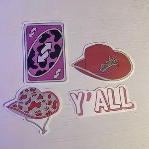 Pink Preppy Cowgirl Sticker Bundle